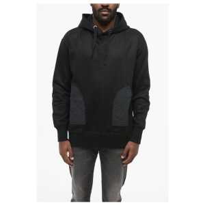 Junya Watanabe Cotton Hoodie with Quilted Nylon Inserts