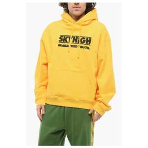 Sky High Farm Brushed Cotton Hoodie with Contrasting Print