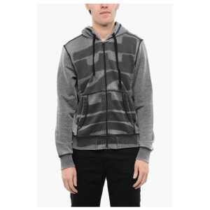 Diesel RED TAG Maxi Logo Print S-GINN-HOOD-ZIP-L1 Hoodie with Zip C