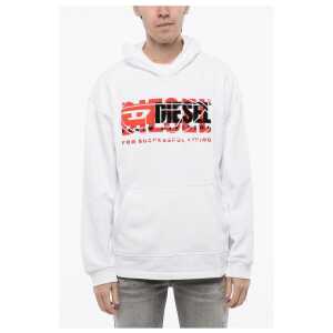 Diesel RED TAG Embroidered S-BAXT Hoodie with Patch Pocket