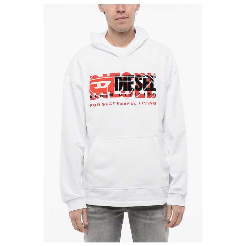 Diesel RED TAG Embroidered S-BAXT Hoodie with Patch Pocket, theFeinheit