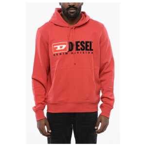 Diesel Solid Color S-GINN-HOOD-DIV Hoodie with Embroidered Logo