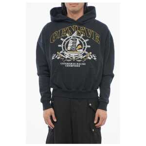 Rhude Printed Hoodie with Patch Pocket