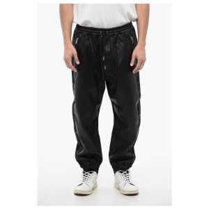 Dsquared² Eco-leather and Jersey HYBRID SWAG Track Pants