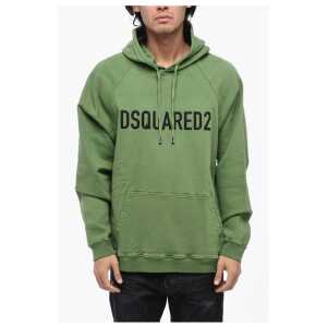 Dsquared² Solid Color Hoodie with Embossed Logo