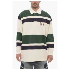 Palm Angels Striped 3-Buttons Polo Shirt