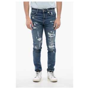 John Richmond Distressed Effect SKY Skinny Fit Jeans 15 cm
