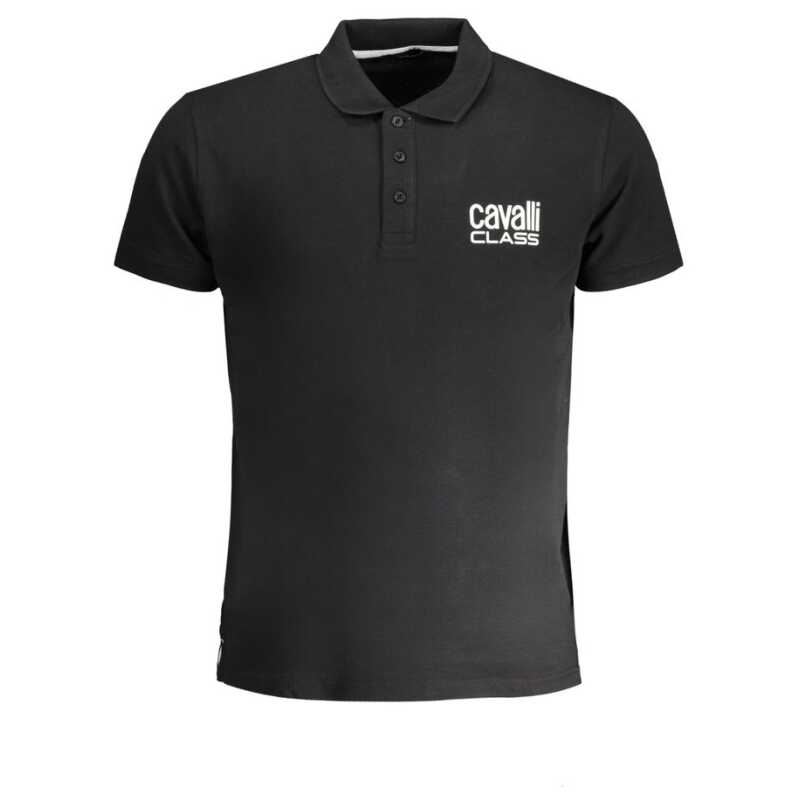 Cavalli Class Black Cotton Polo Shirt, theFeinheit