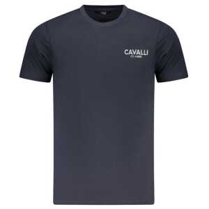 Cavalli Class Blue Cotton Men T-Shirt