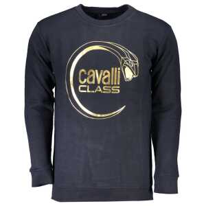 Cavalli Class Blue Cotton Sweater