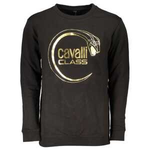 Cavalli Class Black Cotton Sweater