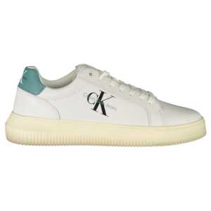 Calvin Klein Sleek White Sneakers with Eco-Conscious Design