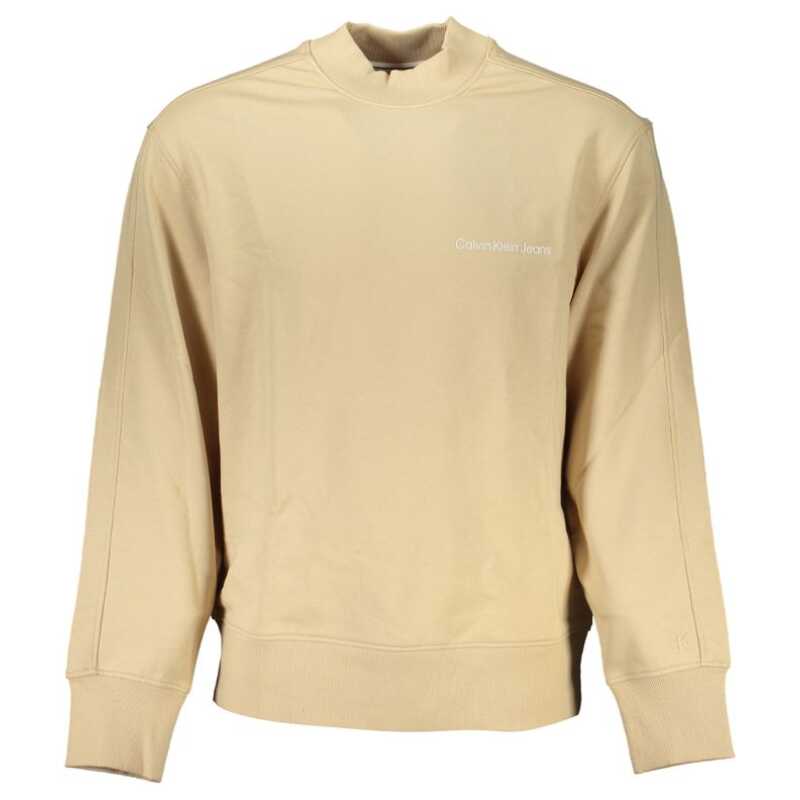 Calvin Klein Beige Crew Neck Logo Sweatshirt, theFeinheit