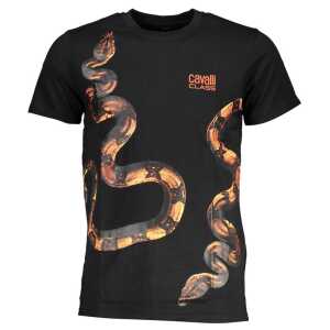 Cavalli Class Black Cotton T-Shirt