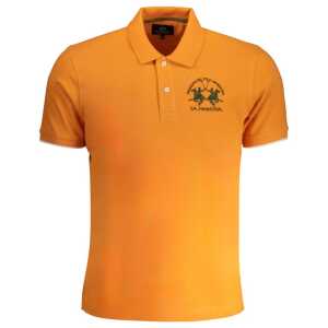 La Martina Orange Cotton Polo Shirt
