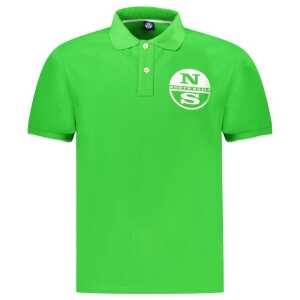 North Sails Green Cotton Men Polo Shirt
