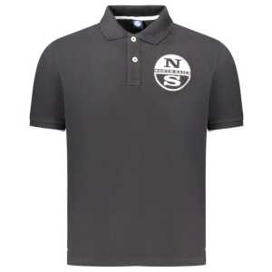 North Sails Black Cotton Men Polo Shirt