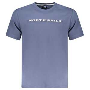 North Sails Blue Cotton Men T-Shirt