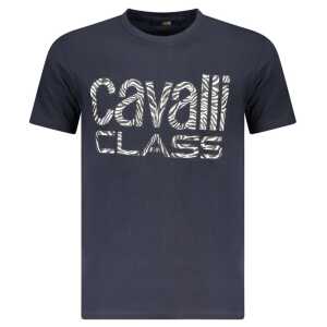 Cavalli Class Blue Cotton Men T-Shirt