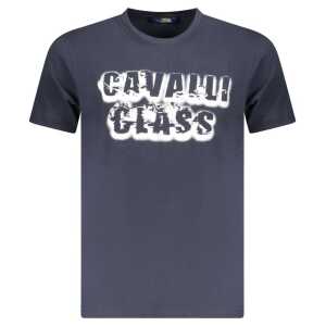 Cavalli Class Blue Cotton Men T-Shirt