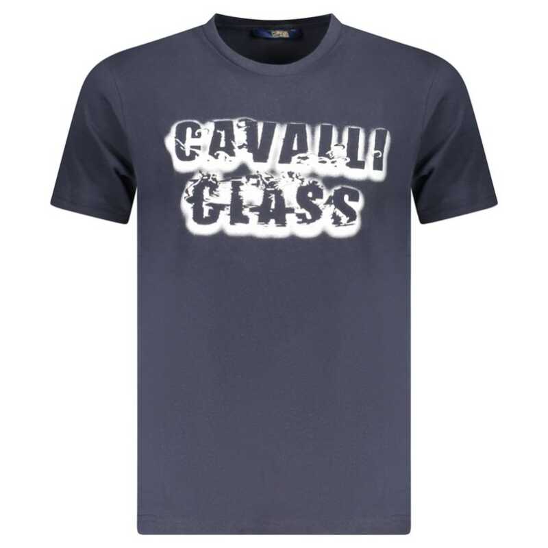 Cavalli Class Blue Cotton Men T-Shirt, theFeinheit