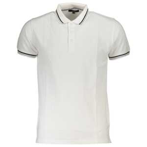 Cavalli Class White Cotton Men Polo Shirt