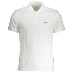 Levi's White Cotton Men Polo Shirt