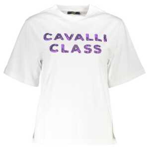 Cavalli Class White Cotton Women T-Shirt