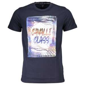 Cavalli Class Blue Cotton Men T-Shirt