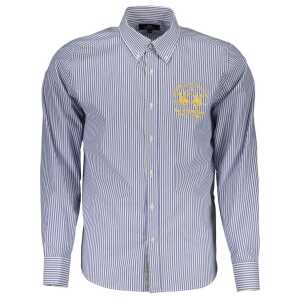 La Martina Blue Cotton Men Shirt