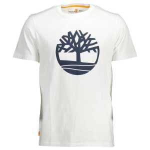 Timberland White Cotton Men T-Shirt