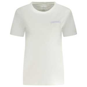 Converse White Cotton Women T-Shirt