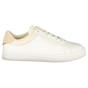 Tommy Hilfiger Beige Leather Women Sneaker