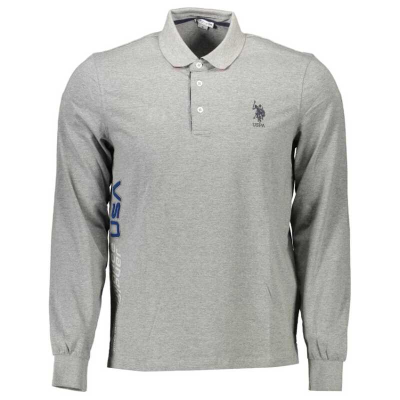 U.S. POLO ASSN. Gray Cotton Men Polo Shirt, theFeinheit