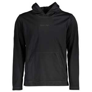 Calvin Klein Sleek Black Hooded Sweatshirt with Logo Print