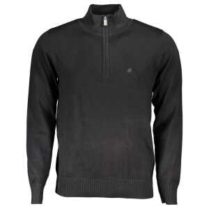 U.S. Grand Polo Elegant Half Zip Sweater with Embroidery Detail