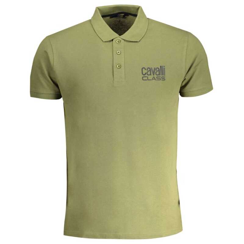 Cavalli Class Green Cotton Polo Shirt, theFeinheit