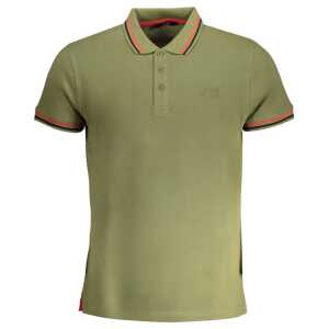 Cavalli Class Green Cotton Polo Shirt