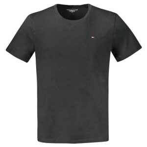 Tommy Hilfiger Black Cotton Men TShirt