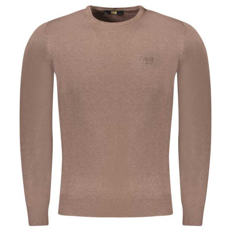 Cavalli Class Brown Viscose Men Sweater, theFeinheit