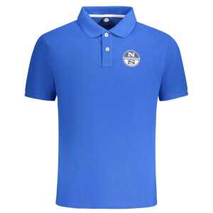 North Sails Blue Cotton Men Polo Shirt