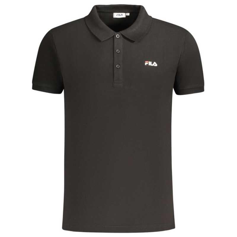 Fila Black Cotton Men Polo Shirt, theFeinheit