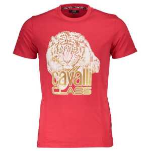 Cavalli Class Red Cotton Men TShirt