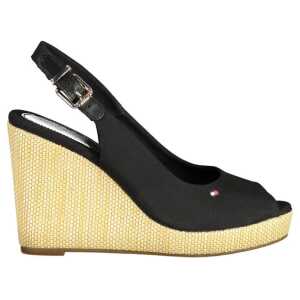 Tommy Hilfiger Black Cotton Women Sandal
