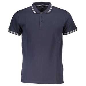 Cavalli Class Blue Cotton Men Polo Shirt