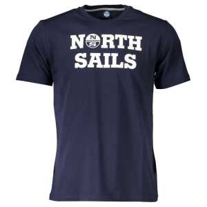 North Sails Blue Cotton Men T-Shirt