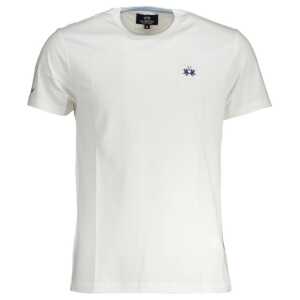 La Martina White Cotton Men T-Shirt