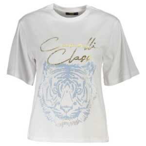 Cavalli Class White Cotton Women Top