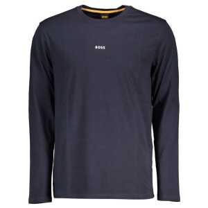 Hugo Boss Blue Cotton Men T-Shirt