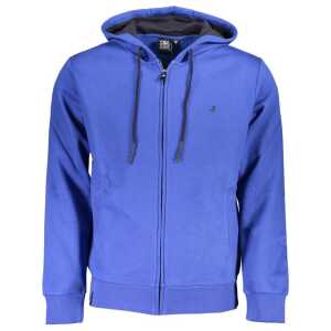 U.S. Grand Polo Elegant Hooded Zip Sweatshirt in Blue